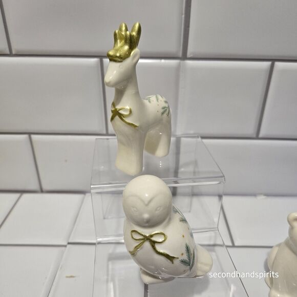 Target Bullseye Playground 2025 Set of 4 Christmas Porcelain Woodland Animals - Picture 3 of 6